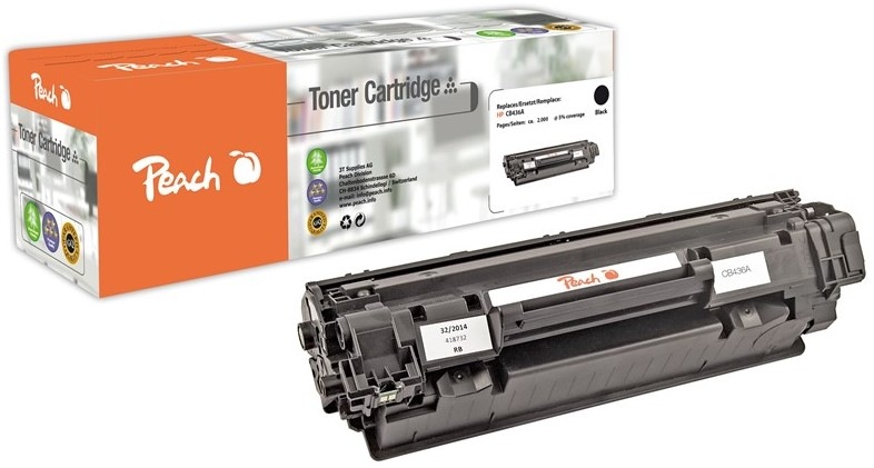 Čierny toner Peach HP 36A, CB436A s výťažnosťou 2000 strán