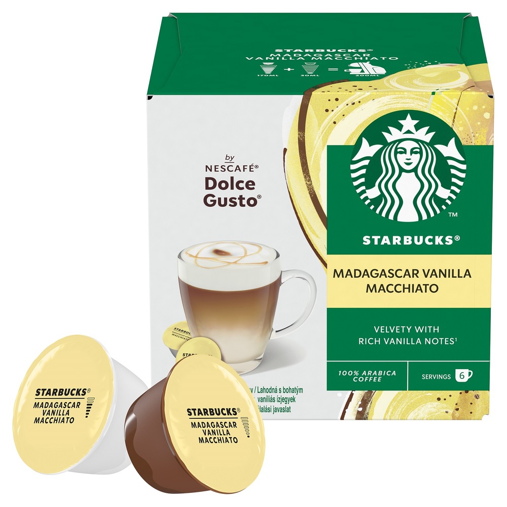 Kapsuly pre espressá Starbucks Dolce Gusto® Madagaskar Vanilla Latte Macchiato (12 ks)