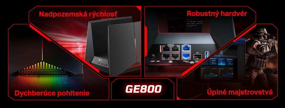 Router TP-Link Archer GE800 čierny