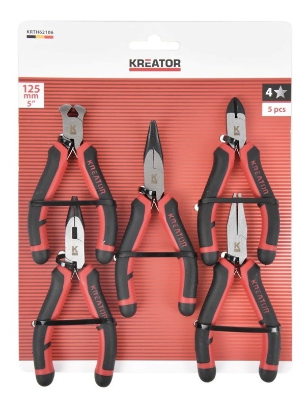 Súprava klieští Kreator z CR-V ocele, rozmery 100 až 125 mm