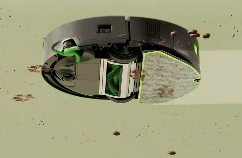 Robotický vysávač iRobot Roomba 115 Combo + AutoEmpty dock čierny Spodná časť iRobot Roomba 115 Combo s hlavnou kefou a mikrovláknovou podložkou