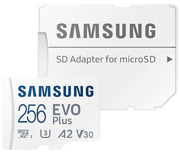 Pamäťová karta Samsung Micro SDXC EVO Plus 256GB UHS-I U3 (130R/30W) + SD adaptér Pamäťová karta Samsung Micro SDXC EVO Plus 256GB UHS-I U3 (130R/30W) + SD adaptér