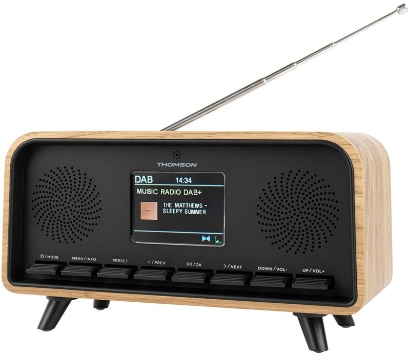 Rádioprijímač DAB+ Thomson RT850DABBT vo vintage dizajne