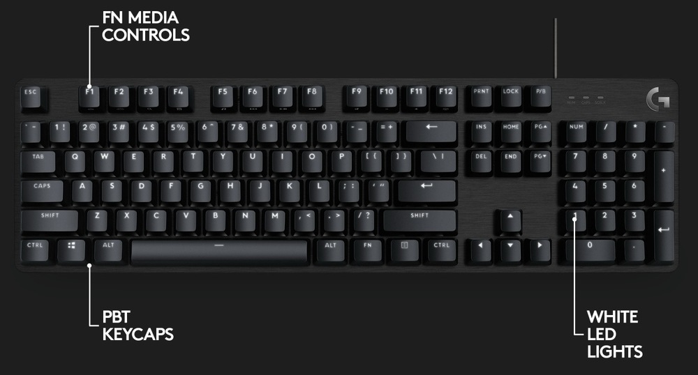 Klávesnica Logitech Gaming G413 SE, US čierna Klávesnica Logitech Gaming G413 SE, US čierna