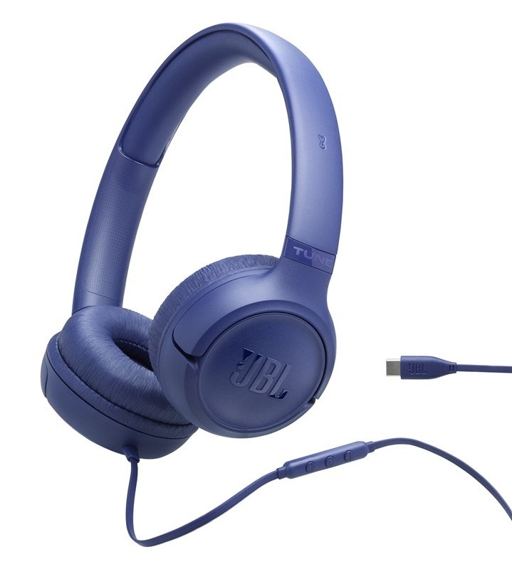 Slúchadlá JBL Tune 530, USB-C, modrá farba.