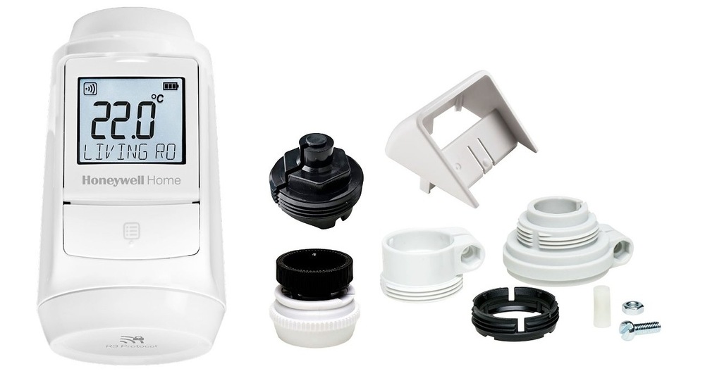 Kompletné príslušenstvo bezdrôtovej termohlavice Honeywell Home EvoHome EVO-TRV