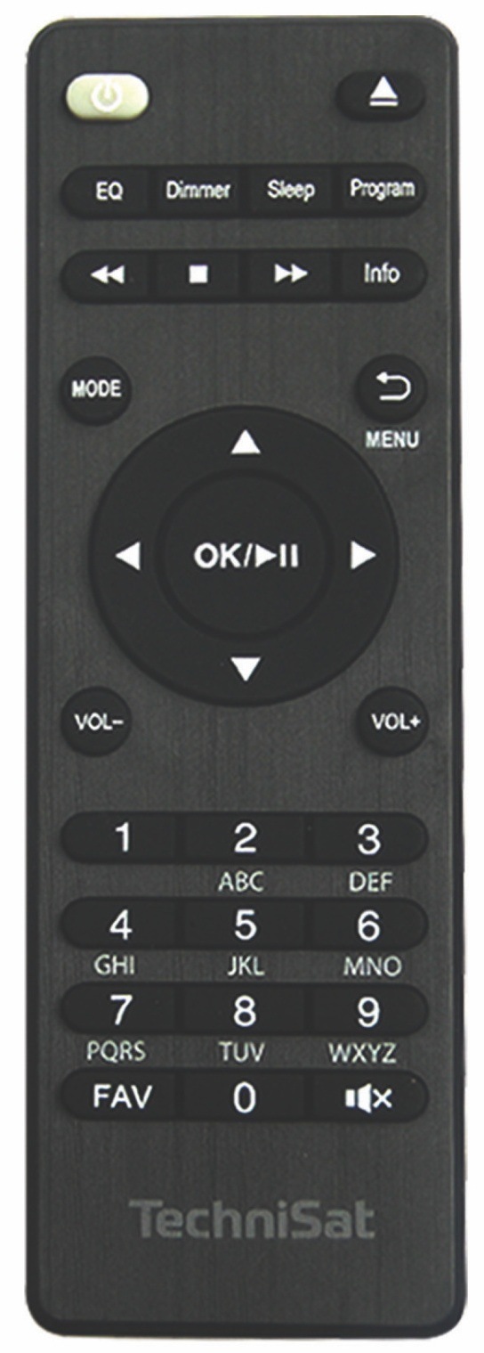 Mikrosystém TechniSat CLASSIC 800 CD IR, DAB+ a jeho diaľkové ovládanie