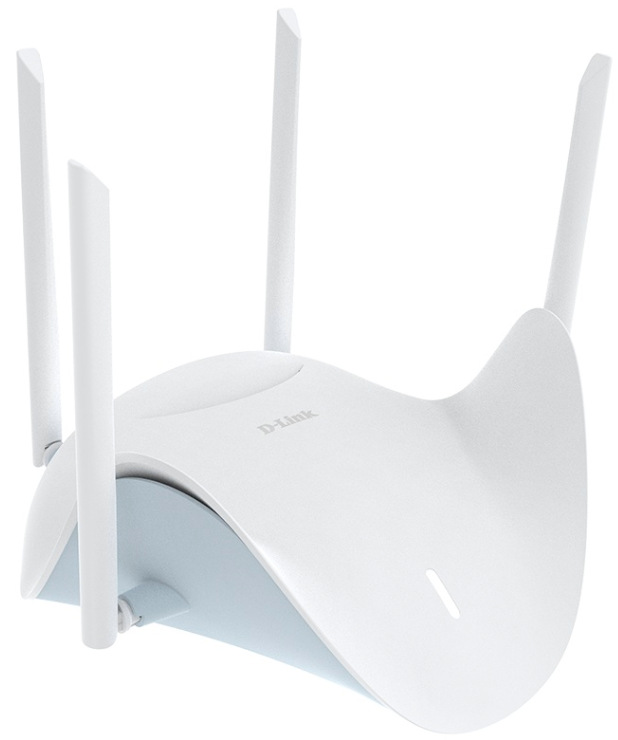 Horná časť routera D-Link R95/E BE9500 s elegantným bielym prevedením a LED indikáciou