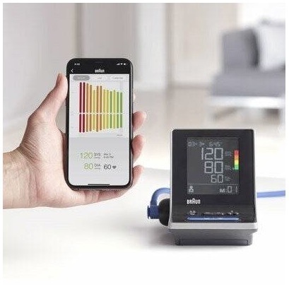 Tlakomer na pažu Braun ExactFit 5 Connect BUA6350, Bluetooth čierny Tlakomer na pažu Braun ExactFit 5 Connect BUA6350, Bluetooth čierny