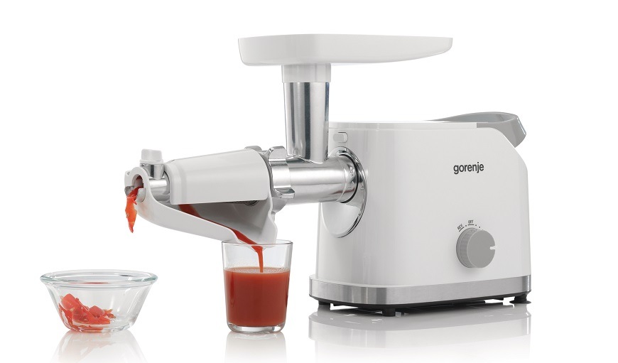 Mlynček na mäso Gorenje MG1802SJW, biela, Odšťavovač