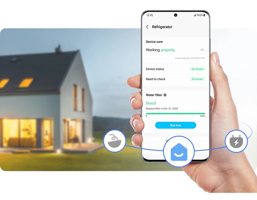 Samsung RF65DG960ESREO - ilustračný obrázok SmartThings HomeCare