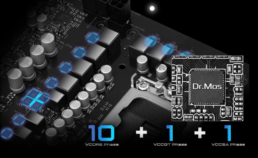Základná doska ASRock B860M Pro RS VRM design prináša vyvážený prísun energie