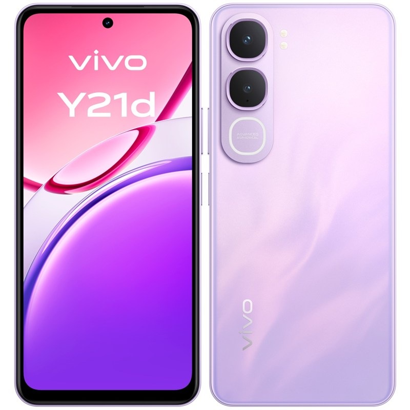 Smartphone vivo Y21d, 4 GB / 256 GB, fialová farba.