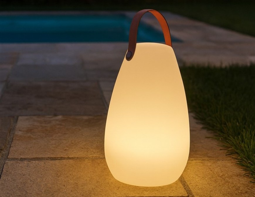 Vonkajšia lampička Fischer & Honsel Ruby, 1x LED, 1,0 W + 1,0W, RGB biela Vonkajšia prenosná LED lampička Fischer & Honsel Ruby v bielom dizajne