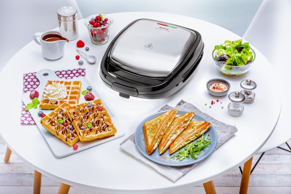 Sendvičovač Tefal SNACK TIME SW341D12 čierny/chróm