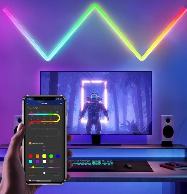 Dekoratívne LED Govee Glide (8+4) SMART LED, TV, Gaming, Home - RGBIC
