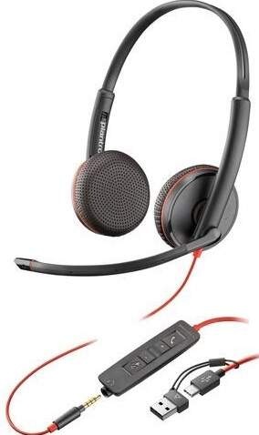 Headset HP Poly Blackwire 3225 Stereo (bulk) čierny