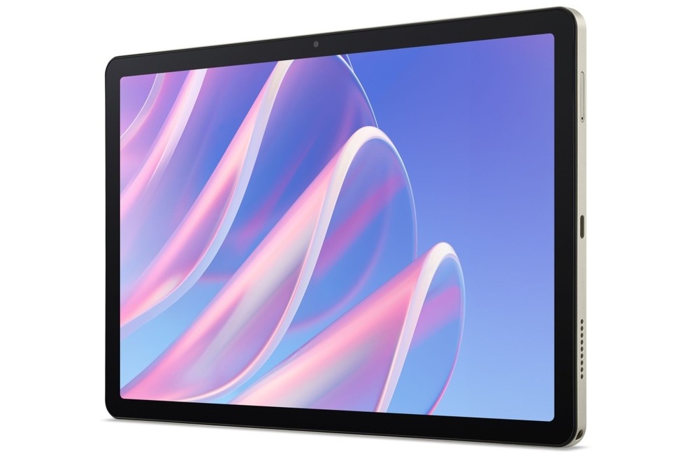 Tablet Acer Iconia A11 (A11-21MN-A2K0) 4 GB / 128 GB strieborný Zapnutý dotykový tablet Acer Iconia A11 (A11-21MN-A2K0) natočený doľava