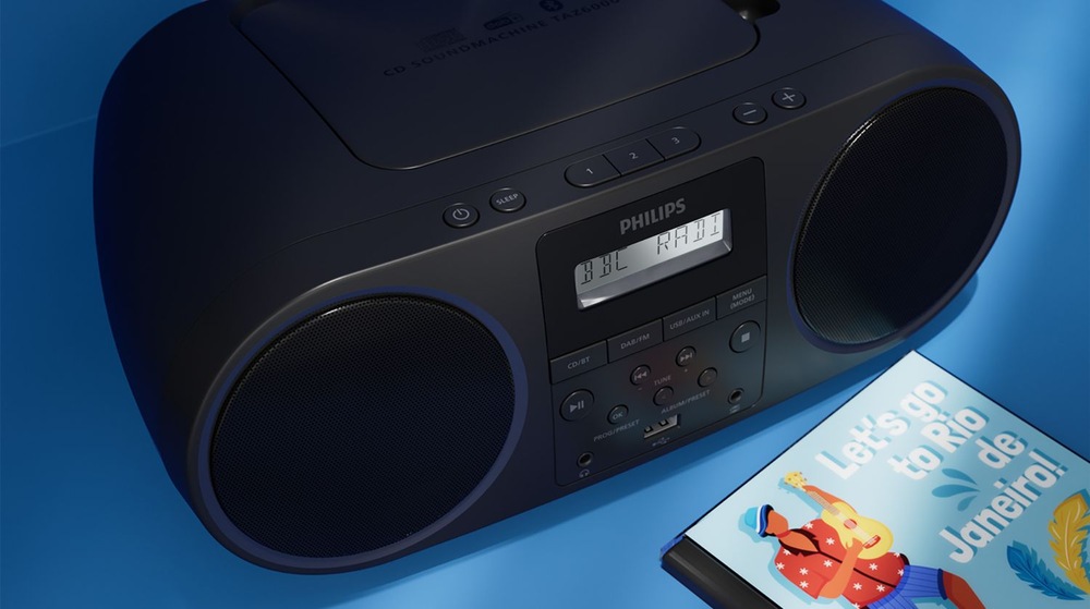 Rádioprijímač s CD Philips TAZ6000 čierny Rádioprijímač s CD Philips TAZ6000 čierny