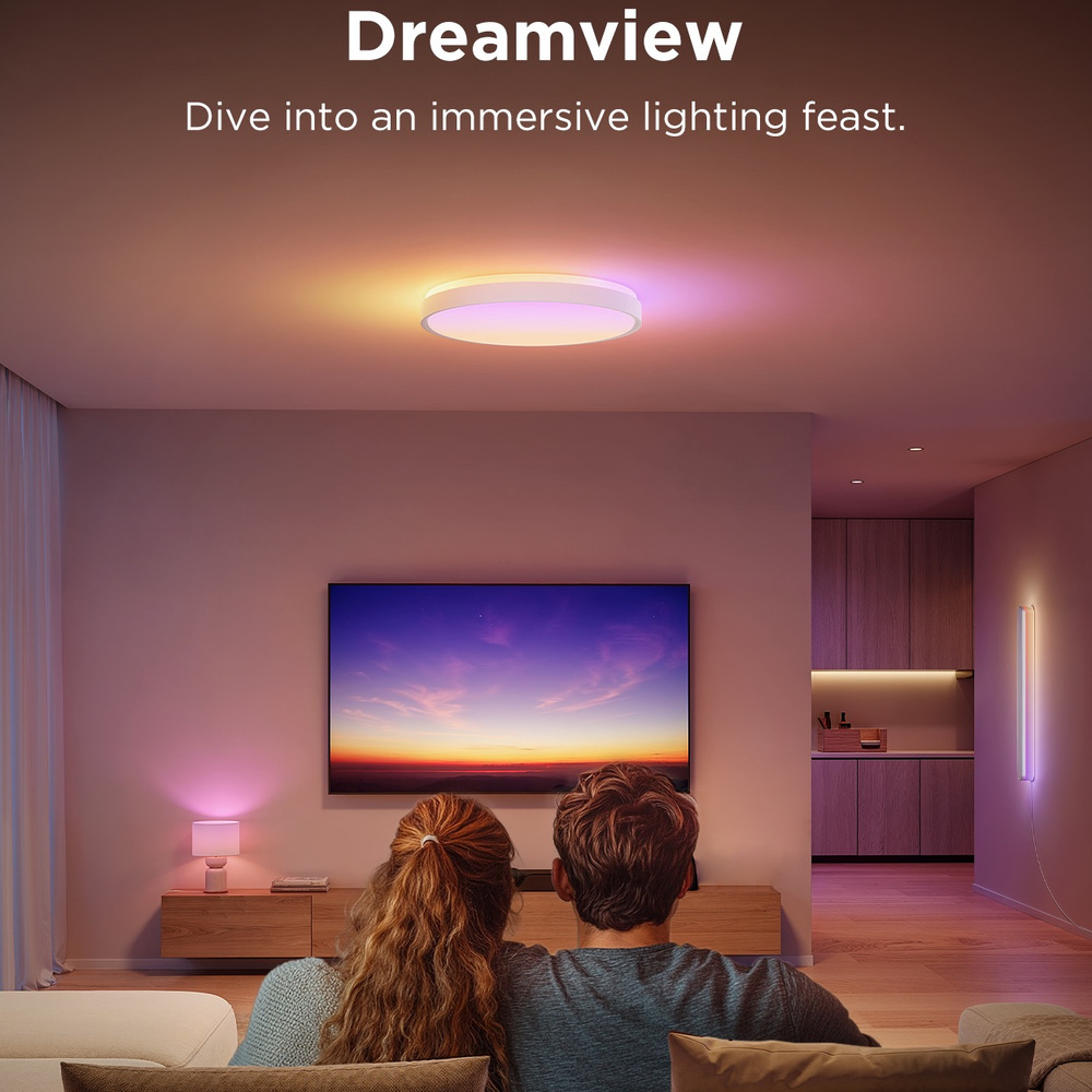 LED stropné svietidlo Govee RGBICWW Smart duálny, 4300lm, 38cm, Matter biele Govee RGBICWW Smart duálne stropné svetlo 4300lm 38cm Matter