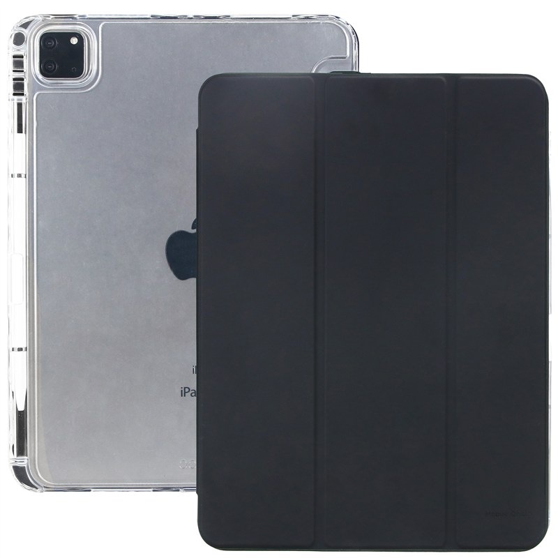 Puzdro na tablet flipové Mobile Origin Easy Tablet Case na Apple iPad Pro 11" (M5 2025/M4 2024) - čierne/priehľadné