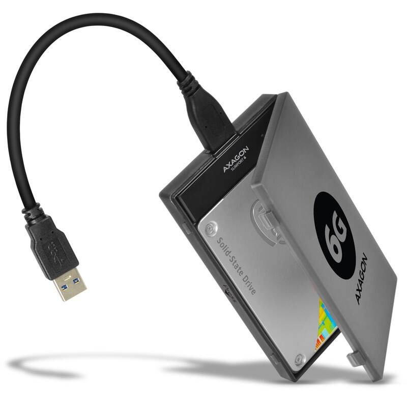 Adaptér Axagon USB3.0 - SATA 6G UASP HDD/SSD vr. 2.5" púzdra čierny