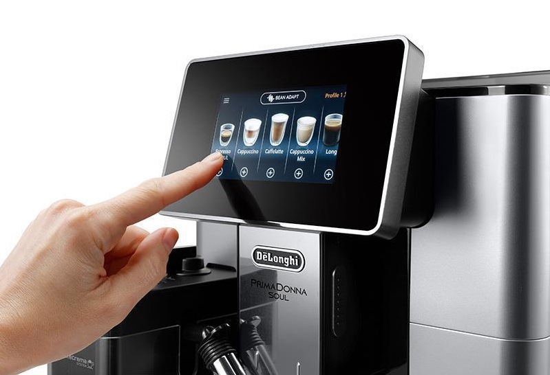 Automatický kávovar De'Longhi ECAM610.55.SB čierny/strieborný DELECAM61055SB-displej