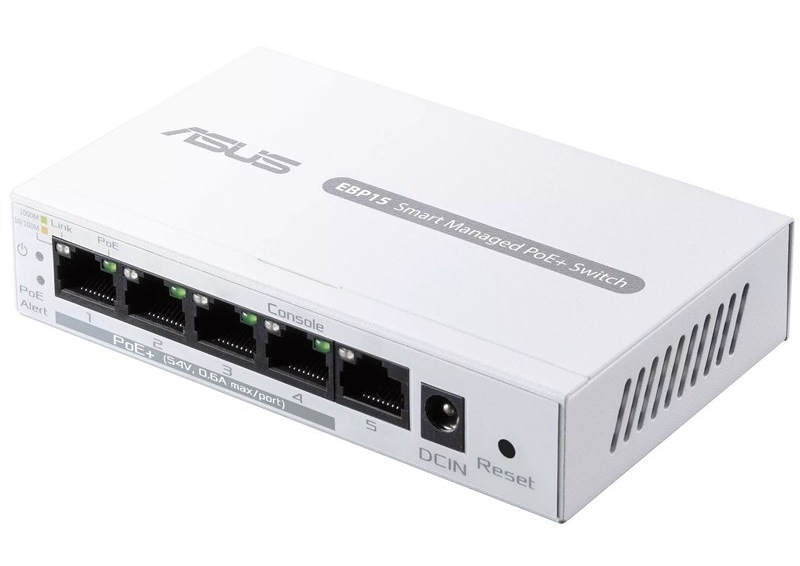 Switch Asus ExpertWiFi EBP15, PoE+ biely