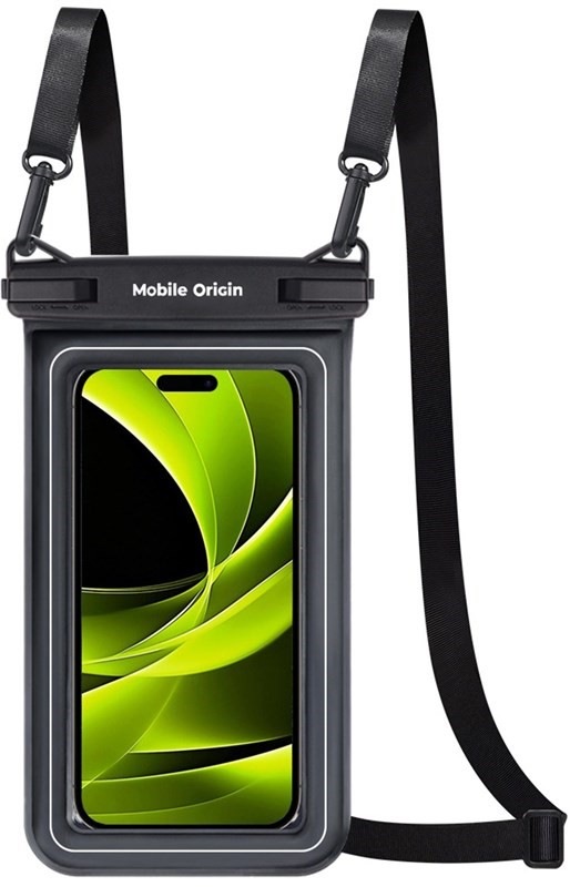 Vodeodolné púzdro Mobile Origin Floating Case s vreckom na telefón do 6,8" - čierne / biele