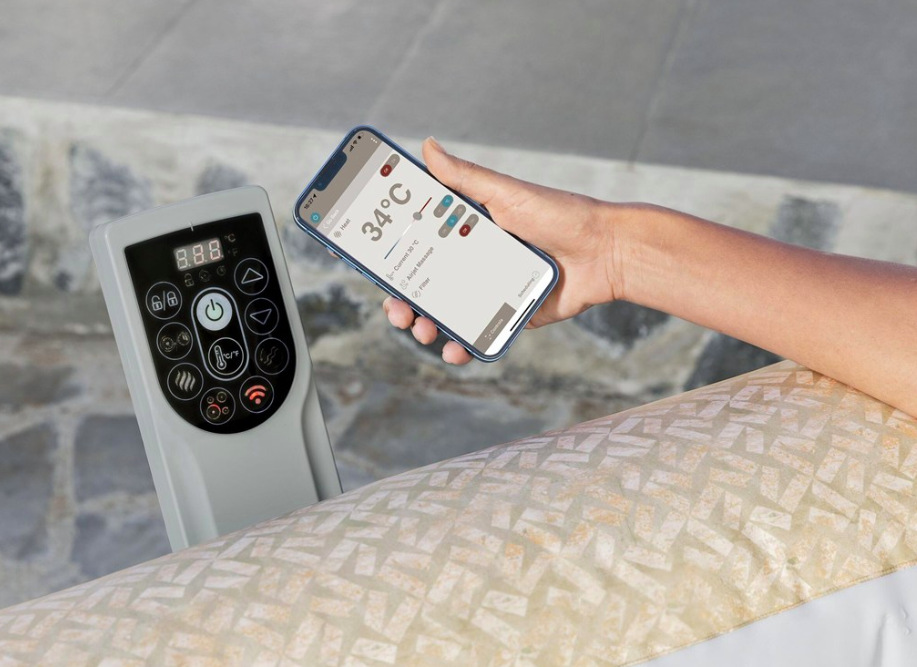 Vírivka Bestway Lay-Z-Spa® Rome Smart AirJet 6001M Ovládanie vírivky Bestway Lay-Z-Spa Rome Smart AirJet pomocou mobilnej aplikácie cez Wi-Fi