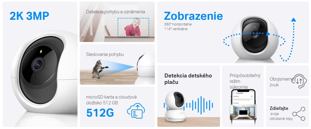 IP kamera TP-Link Tapo TC71 biela