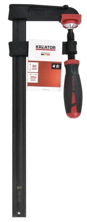 Svorka Kreator s rozpätím 300 mm, upínací tlak až 270 kg