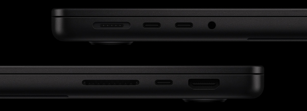 Notebook Apple MacBook Pro CTO 14" s nanotexturou M5 Pro 18× CPU 20× GPU, 64 GB, 2 TB - kozmicky čierny SK Na vysokej úrovni je pri Apple MacBooku Pro aj konektivita