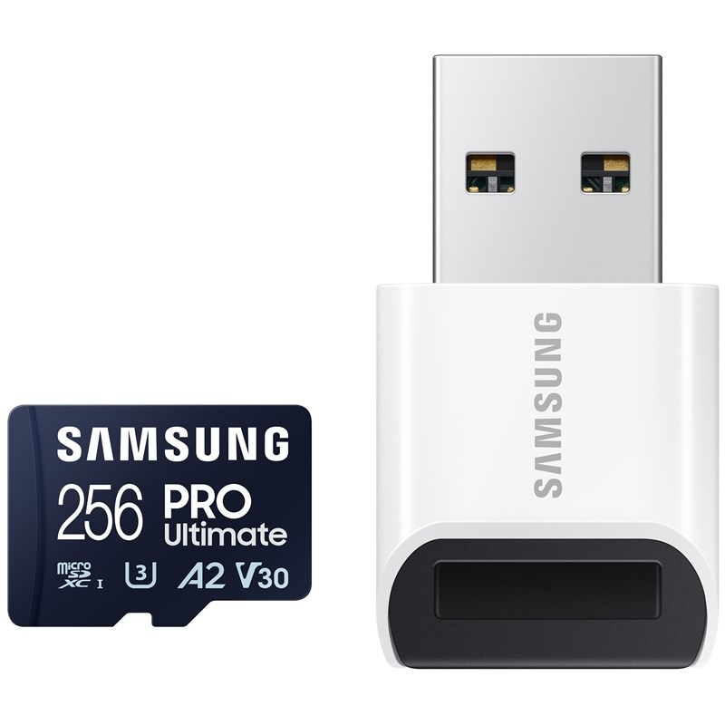 Pamäťová karta Samsung Micro SDXC PRO Ultimate 256GB UHS-I U3 (200R/130W) + USB adaptér