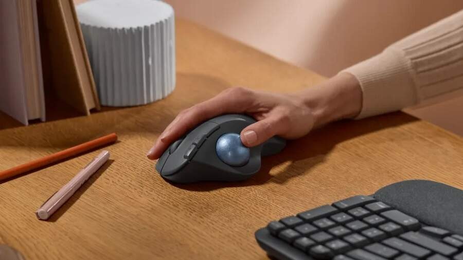 Myš Logitech ERGO M575S Wireless Trackball biela