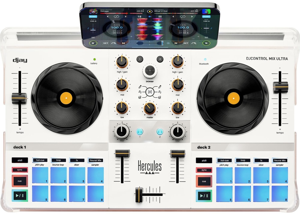 Hercules DJControl Mix Ultra ponúka bezdrôtovú technológiu Bluetooth