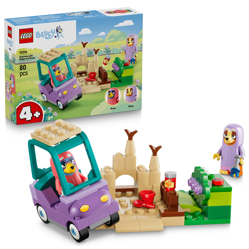 Stavebnica LEGO® Bluey 11216 Bingo, Bluey a babičky