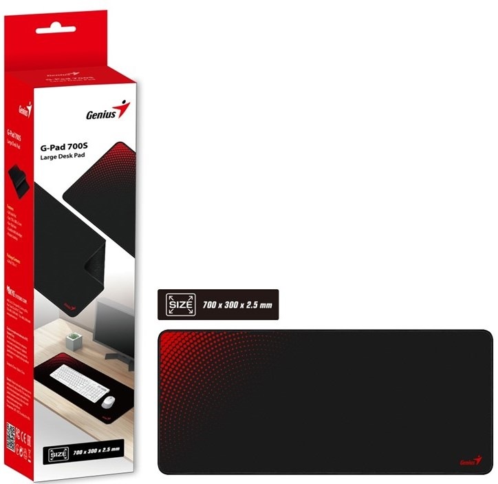 Podložka pod myš Genius G-Pad 700S, 700 x 300 x 2,5 mm - čierna