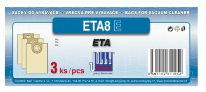 Vrecká pre vysávače Jolly ETA 8 E (3 ks) Vrecká pre vysávače Jolly ETA 8 E (3 ks)
