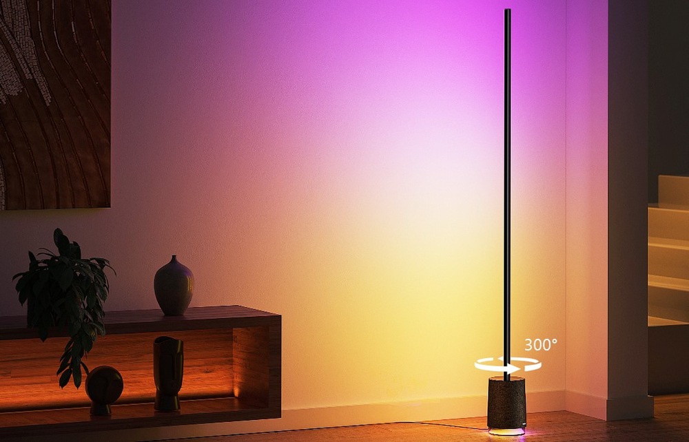 Stojacia lampa Govee Floor Lamp Pre RGBICWW LED + ovládač CZ čierna Stojacia lampa Govee Floor Lamp Pre RGBICWW LED + ovládač CZ čierna