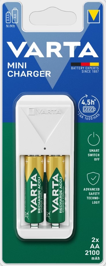 Nabíjačka Varta Mini Charger + 2 AA 2100 mAh
