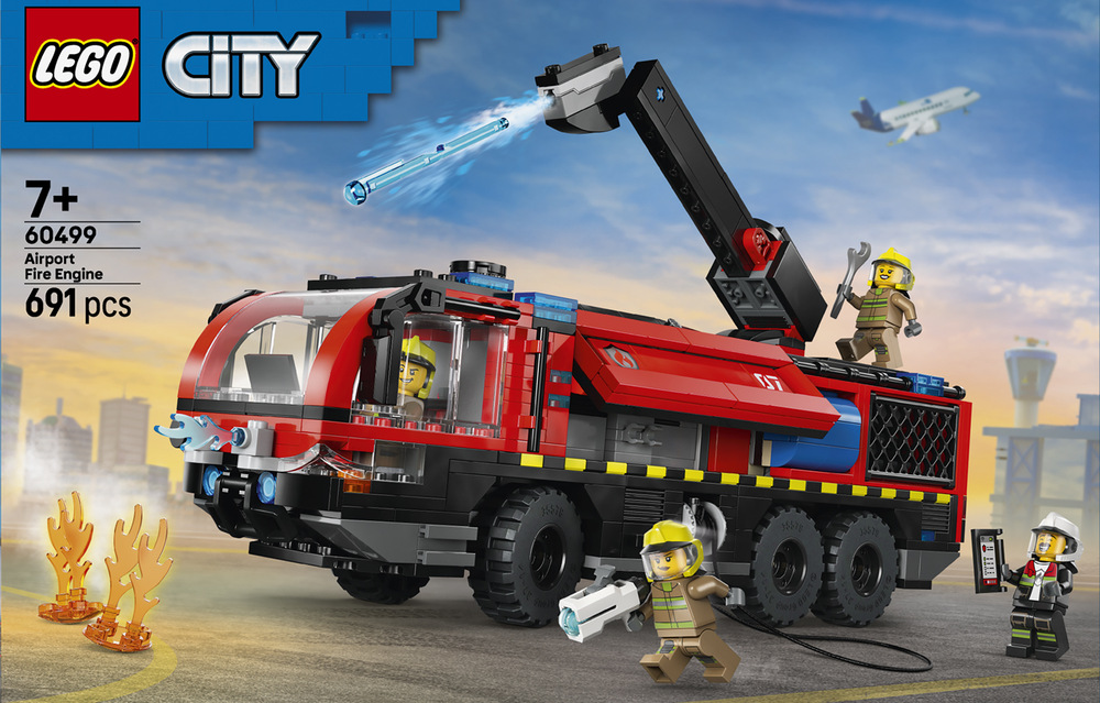 Stavebnica LEGO® City 60499 Letištní hasičské auto Aplikácia LEGO Builder ponúka interaktívny 3D návod, v ktorom je možné model približovať, otáčať a sledovať postup stavania
