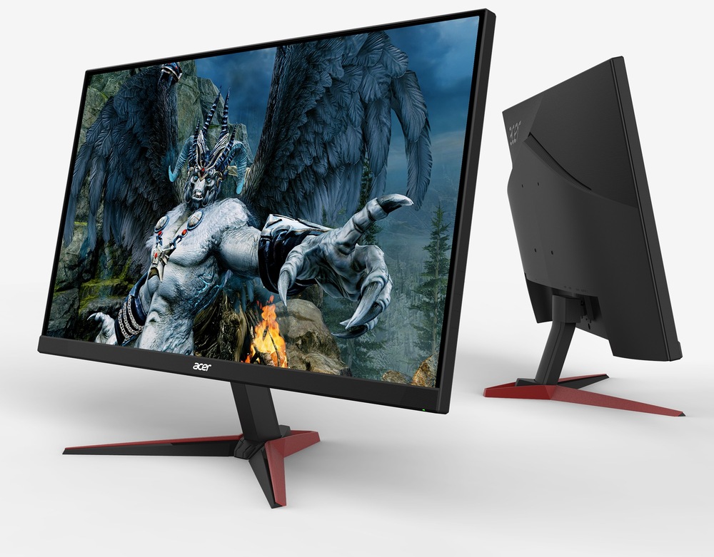 Herný monitor Acer Nitro VG270P6bmipx čierny Monitor Acer Predator zobrazuje hru s divokým tvorom s krídlami a brnením, zasadeným do horskej fantasy krajiny.
