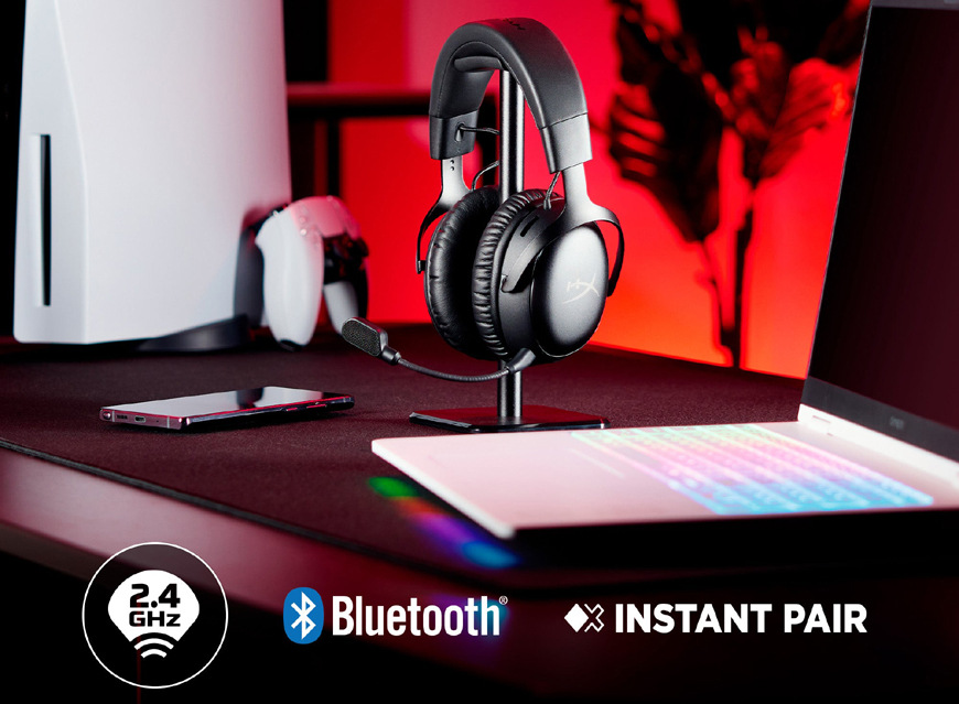 Headset HyperX Cloud III S Wireless čierny/červený