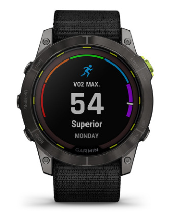 Inteligentné hodinky Garmin Enduro 2 PRO Sapphire Solar - Carbon Gray Titanium/ Black UltraFit Nylon Band