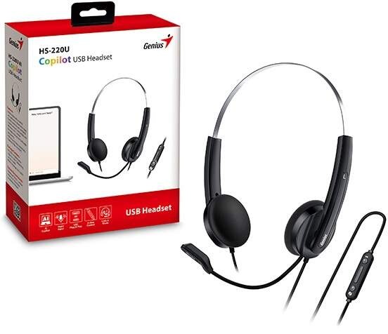 Headset Genius HS-220U AI čierny