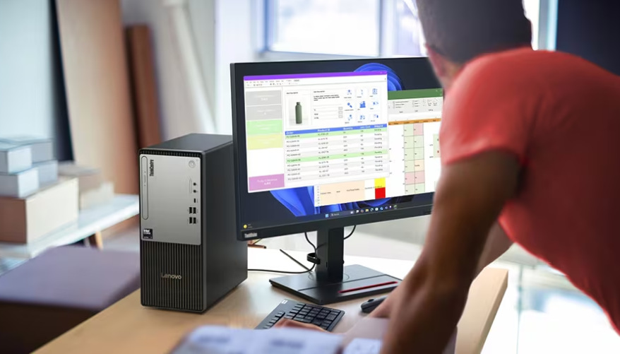 Stolný počítač Lenovo ThinkCentre neo 50t Gen 6 čierny/sivý Lenovo ThinkCentre neo 50t Gen 6 ochráni vaše dáta vďaka systému ThinkShield