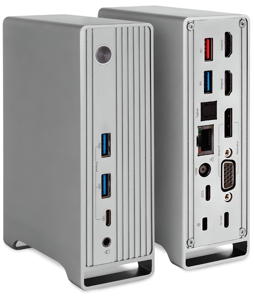 Dokovacia stanica Club3D USB-C, Triple Display DP 1.4, PD Charging Dock 120 W sivá