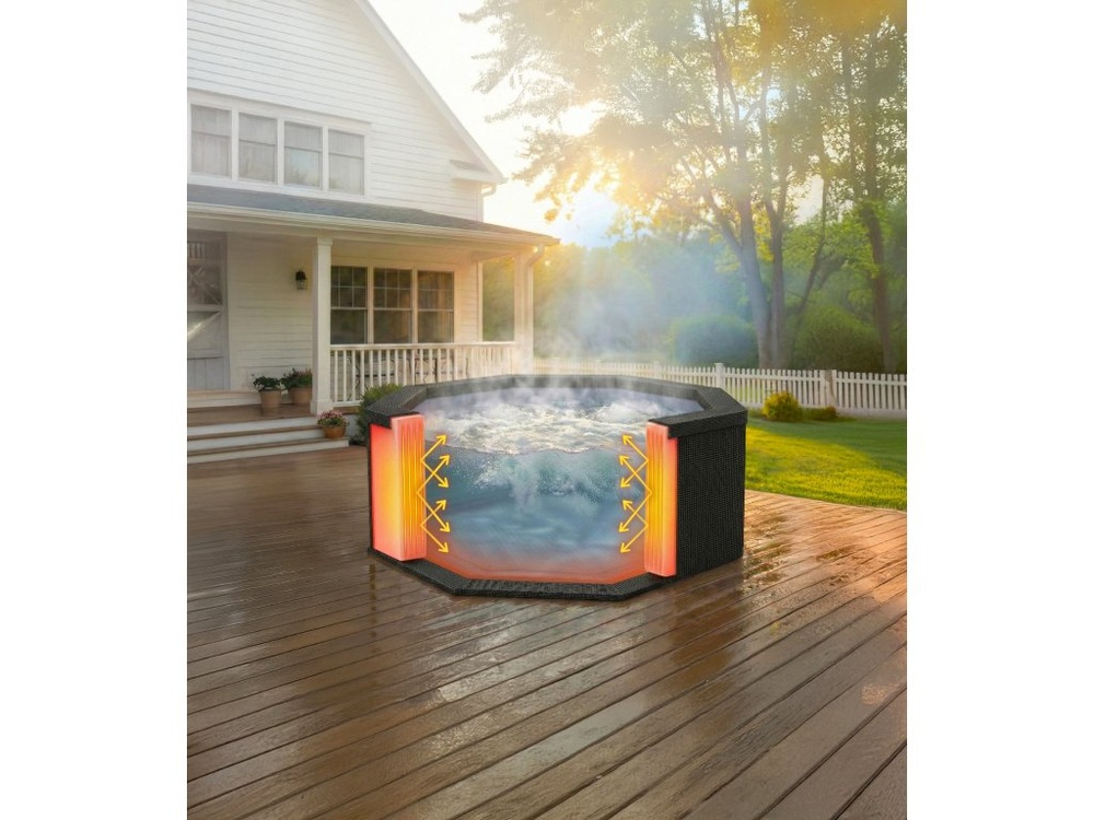 Vírivka CF Wave Como 6 Charcoal umožňuje rýchly ohrev vody až na 40 ° C s automatickou reguláciou teploty