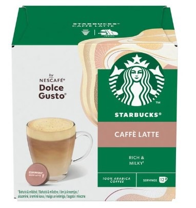 Kapsuly pre espressá Starbucks Dolce Gusto® Caffe Latte (12 ks)